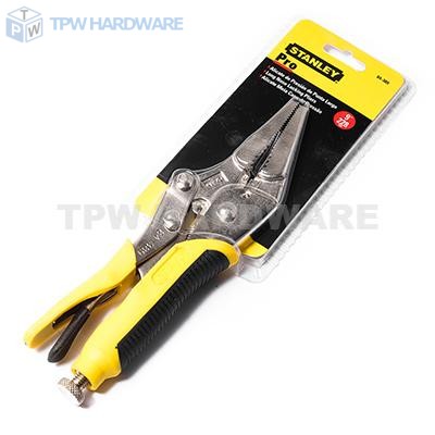 STANLEY 84-389 คีมล็อค ด้ามหุ้มยาง ปากแหลม 9นิ้ว