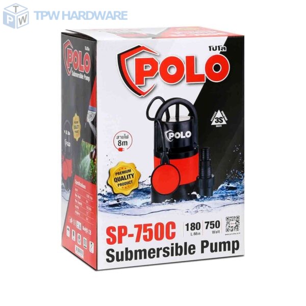 POLO ปั๊มจุ่ม 750 วัตต์ (1 แรงม้า) รุ่น SP-750C