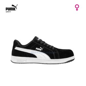 PUMA รองเท้าเซฟตี้ หุ้มส้น รุ่น ICONIC BLACK WNS LOW สีดำ-ขาว สำหรับผู้หญิง